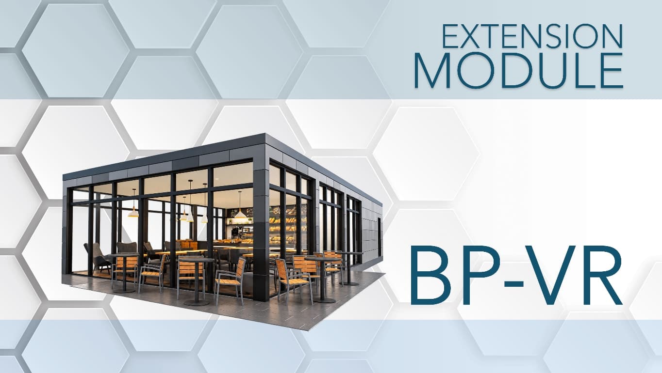 Bakery café with pastry display case and espresso machine