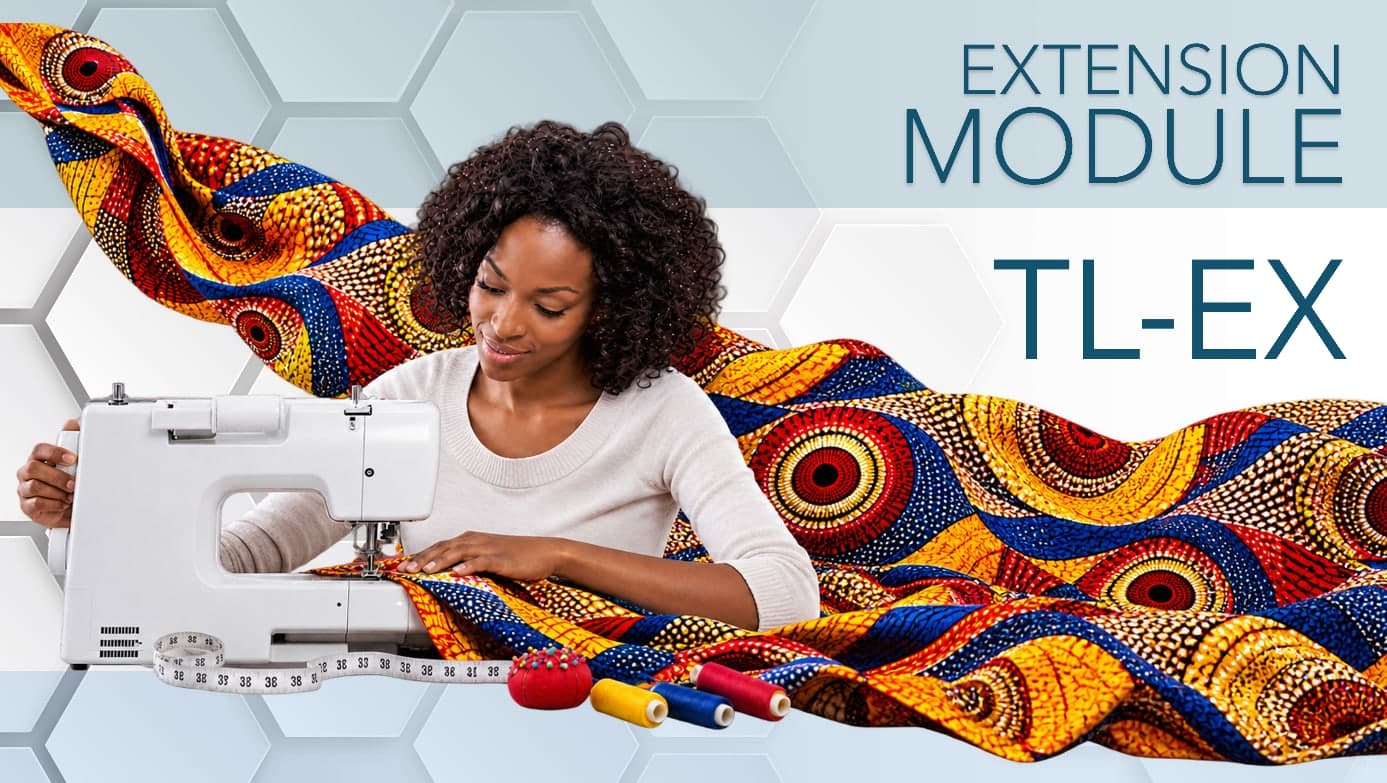 Tailoring department extension equipment including sewing, cutting and pressing machines
