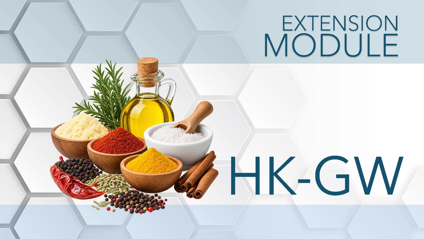 Assortment of dry spices, spice blends and oils