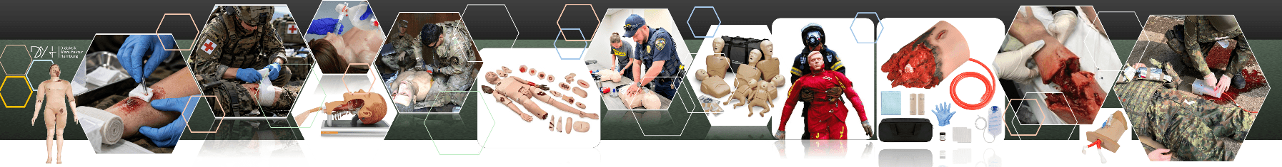 Extension module HC-CC – tactical casualty care: trauma and bleeding-control trainers, wound simulators, CPR and rescue manikins, tourniquets and first-aid kits