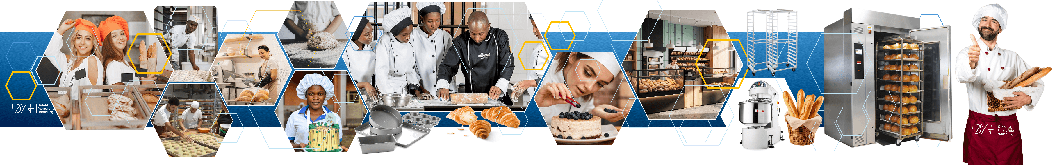 Examples of bakery & pastry vocational training equipment and practice