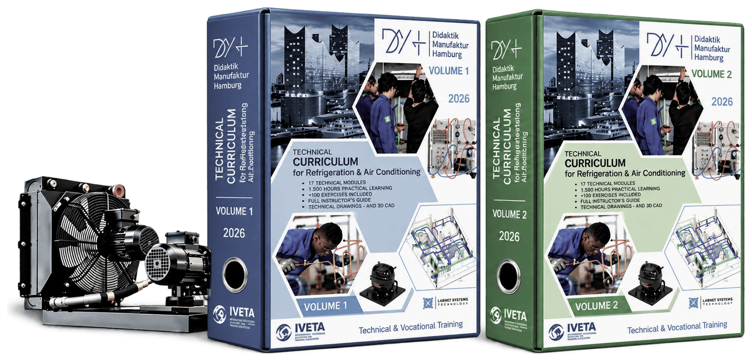 Curriculum technique DMH pour la climatisation et la réfrigération — Volume 1 et Volume 2, avec équipement professionnel d'atelier