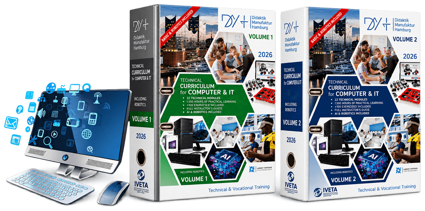 DMH Technisches Curriculum Computer & IT – Band 1 und Band 2, mit professioneller Werkstattausstattung