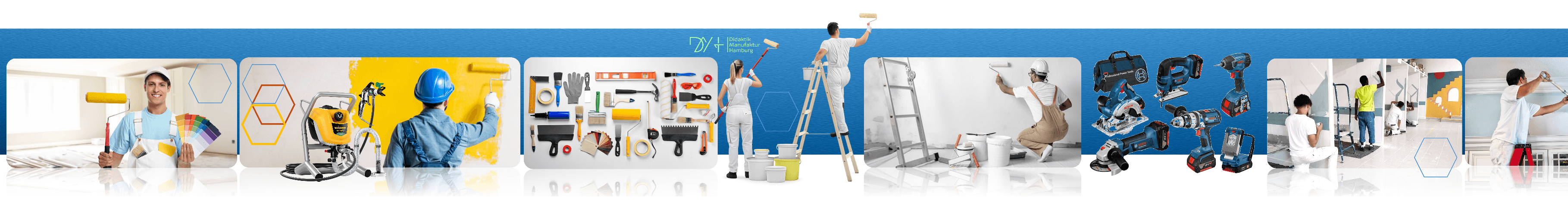 Examples of painting vocational training equipment and practice