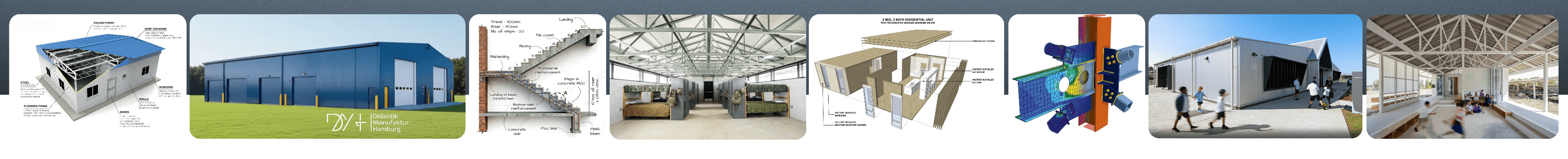 Examples of prefabricated buildings vocational training equipment and practice